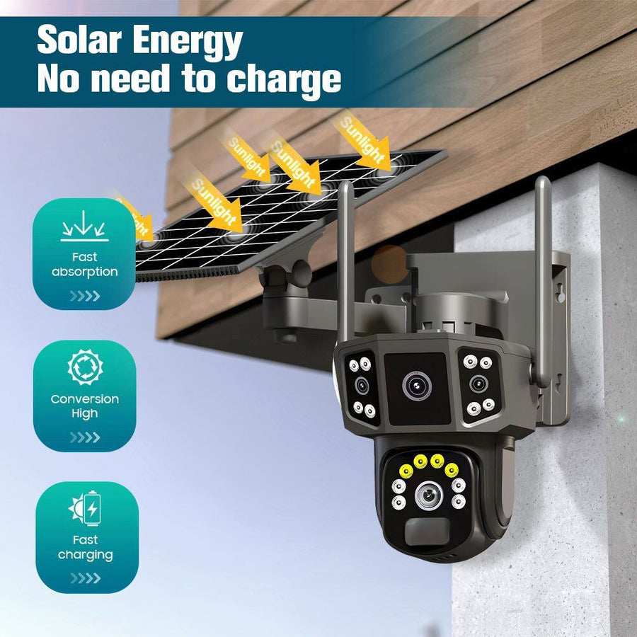 12MP 4G Solar CCTV Security Camera with Night Vision & Motion Detection