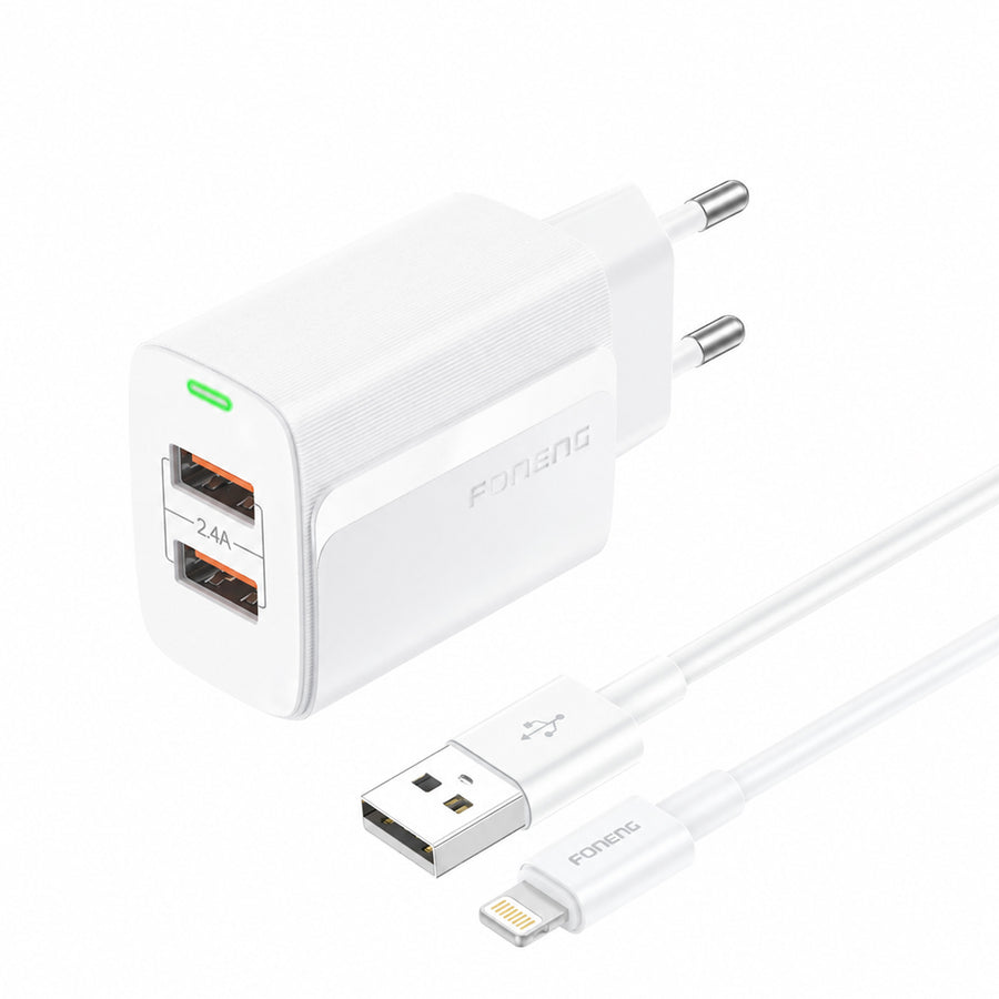 FONENG Dual USB-A 2.4A Wall Charger
