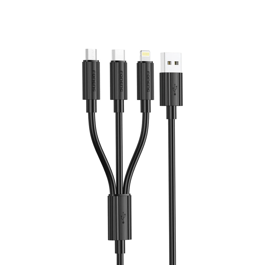 FONENG 1.2m 3-in-1 3A USB Charging Cable