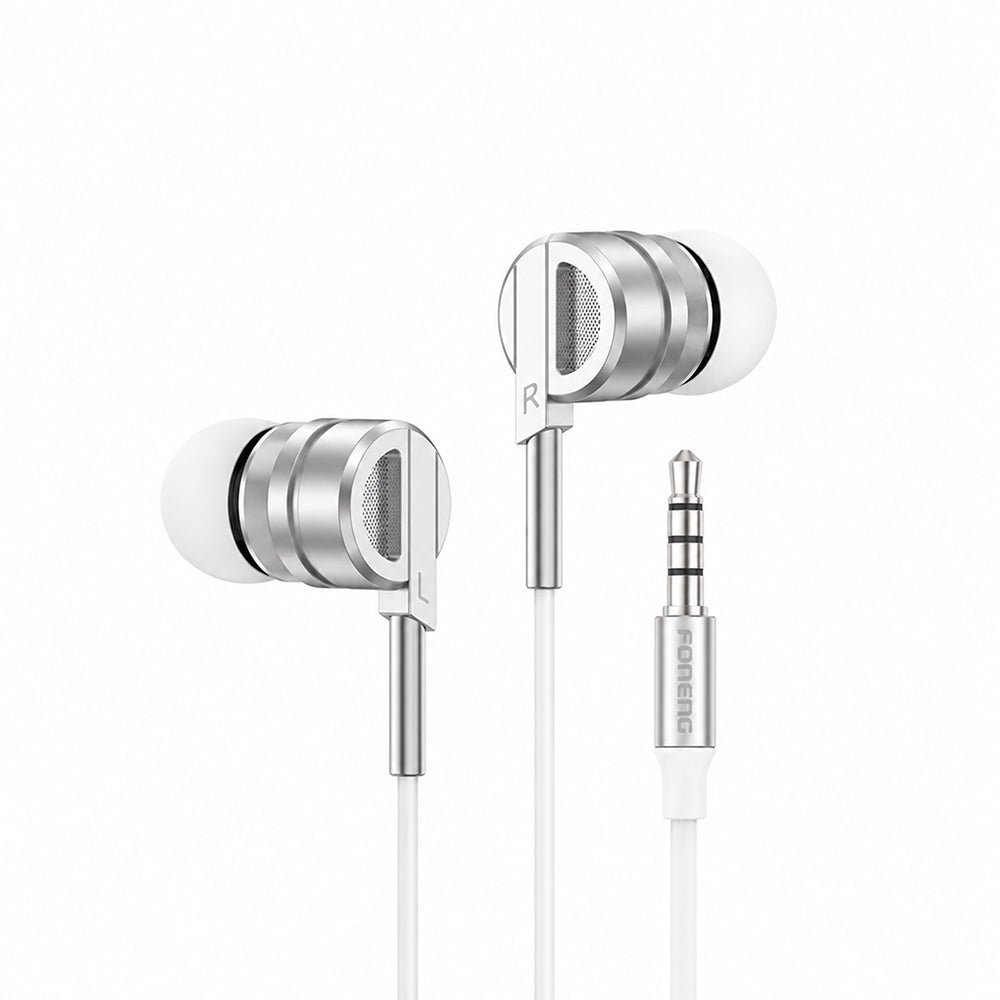 FONENG T66 Half In-Ear Wired Earphones with Microphone