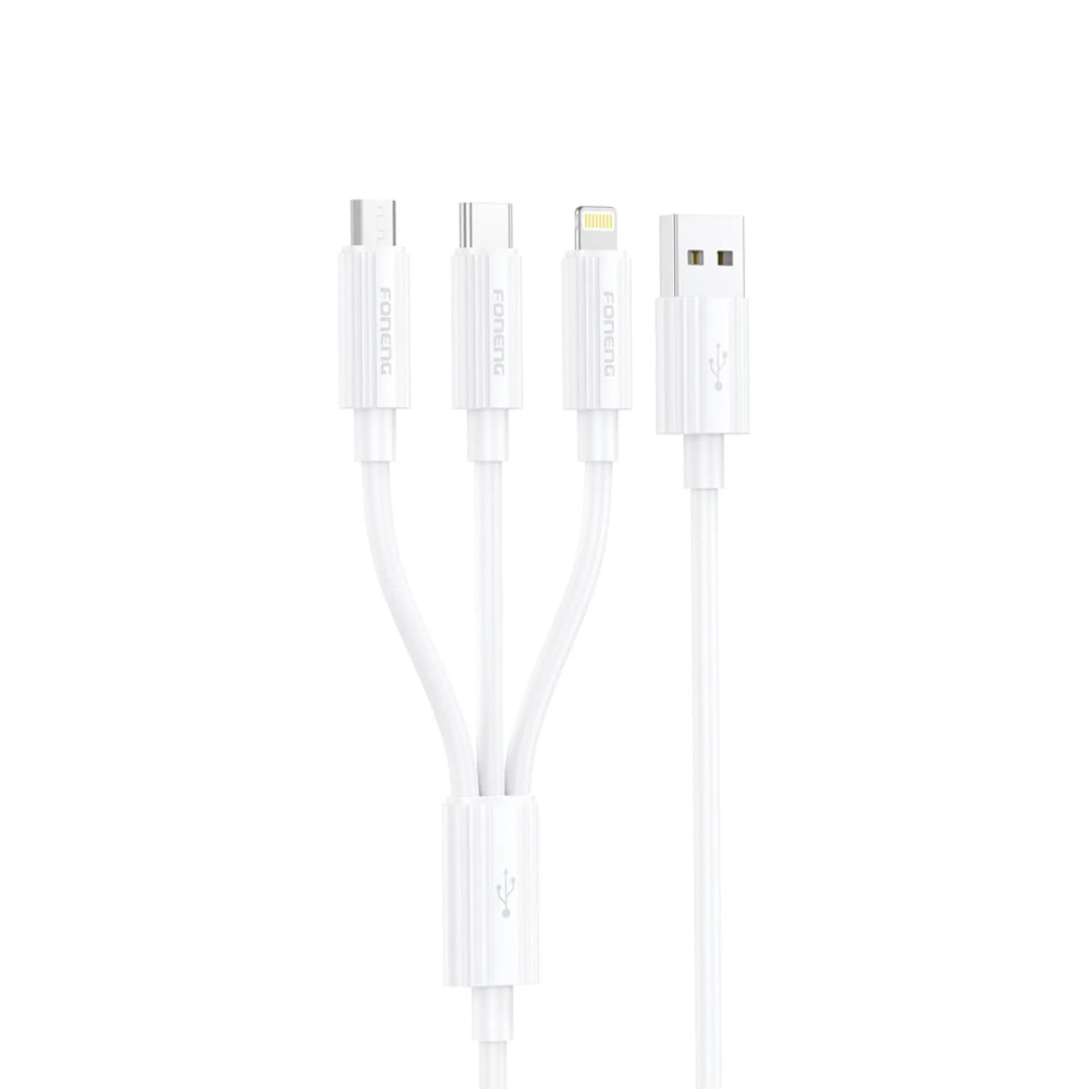 FONENG 1.2m 3-in-1 3A USB Charging Cable