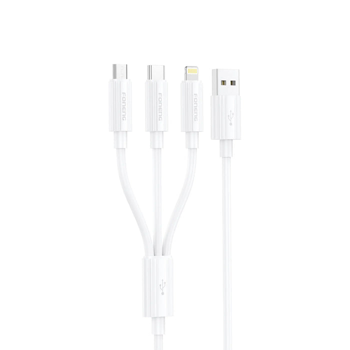 FONENG 1.2m 3-in-1 3A USB Charging Cable