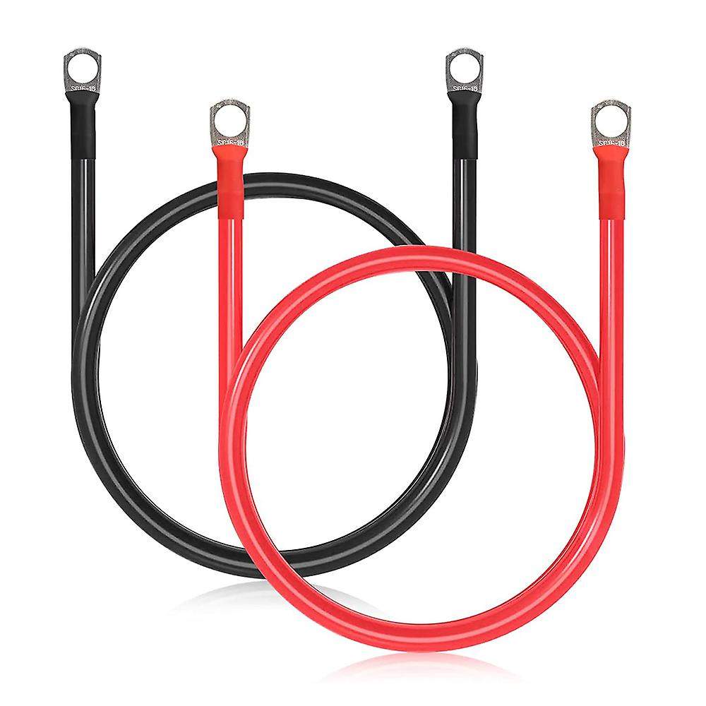 Battery Cable with Lugs 25 cm 25mm ( Red and Black)