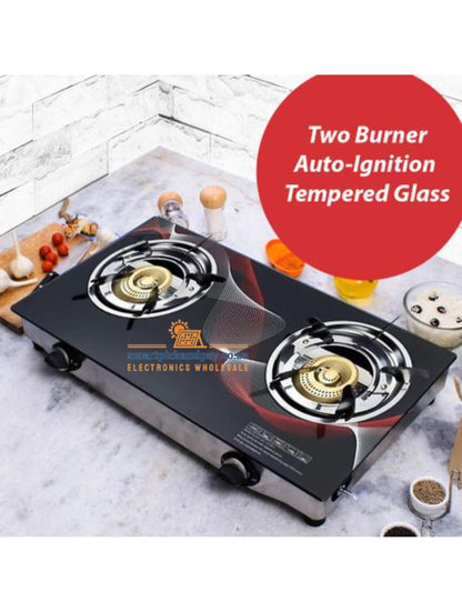 2 Plate Gas Stove BOKO Tempered Glass