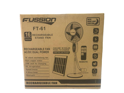 FUSSION RECHARGABLE 16 STAND FAN