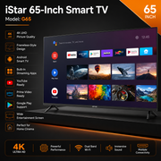 iStar 65-Inch 4K UHD Frameless Android Smart TV