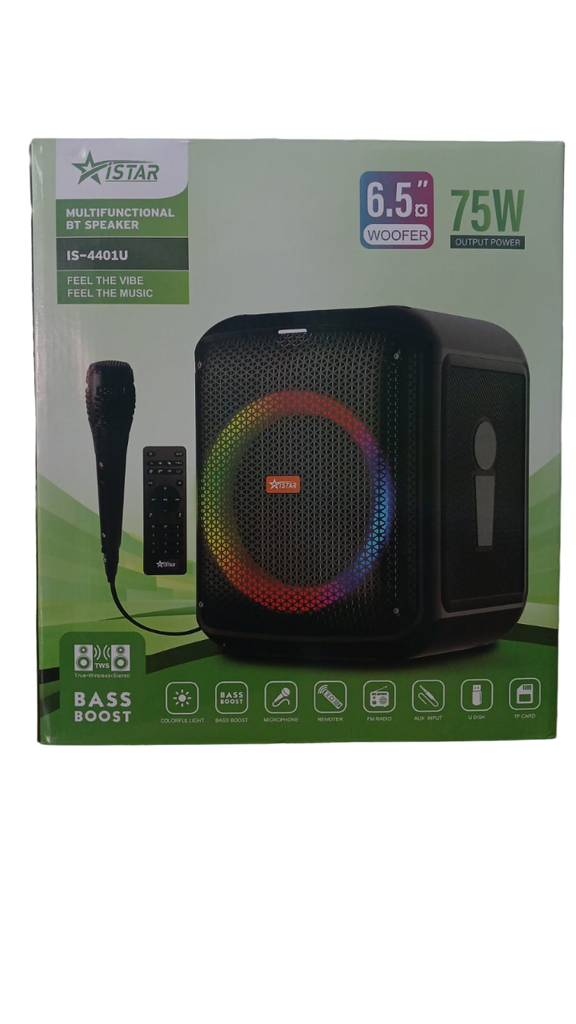 ISTAR Multifunctional Wireless Bluetooth Speaker 75W 6.5"