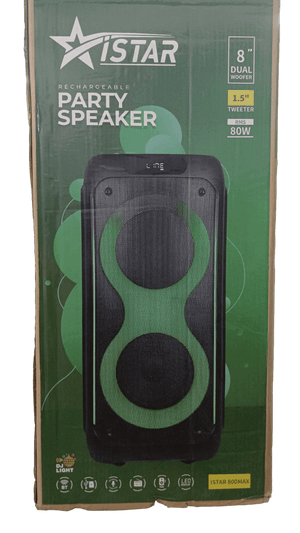 ISTAR Wireless Rechargeable Party Speaker 80W + 8
