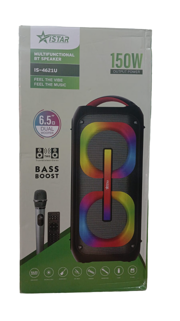 ISTAR Multifunctional Wireless Bluetooth Speaker 150W 6.5" Woofer