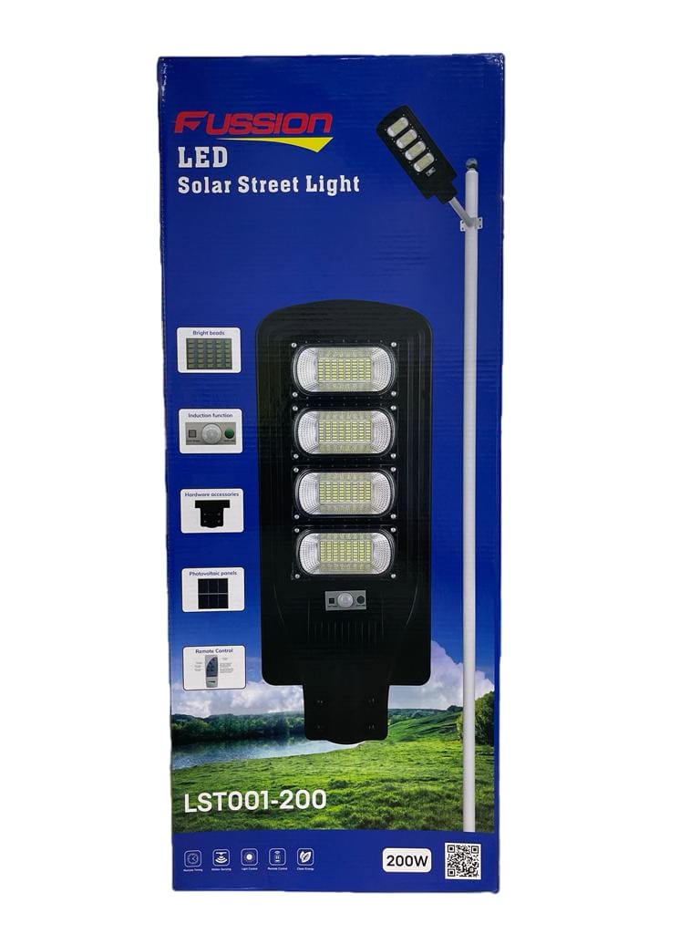 200W SOLAR STREET LIGHT-FUSSION With Pole
