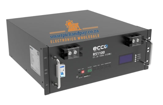 ECCO 51.2V 100AH 5.12KWH LITHIUM BATTERY R51100 RACK-MOUNTED